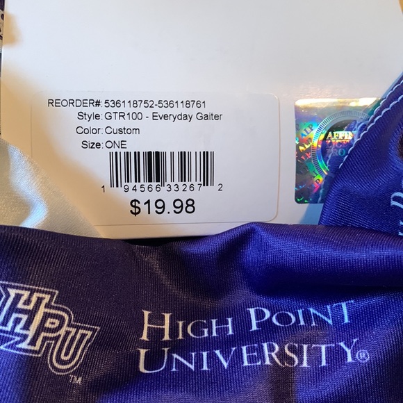 High Point University HPU Neck Gaiter. Set of 2 - Picture 4 of 4